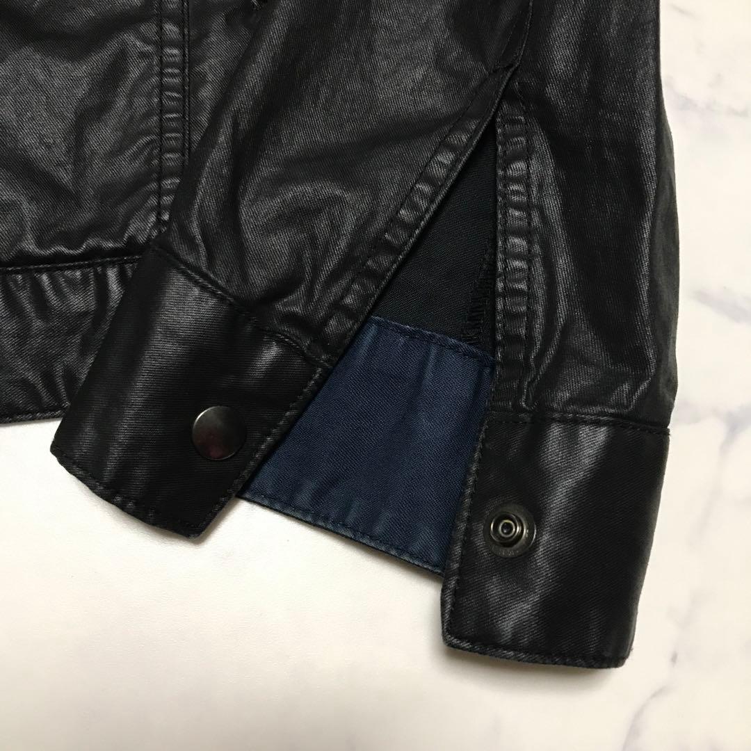 Y2K コーティングジャケット 光沢ブルゾン grunge archive