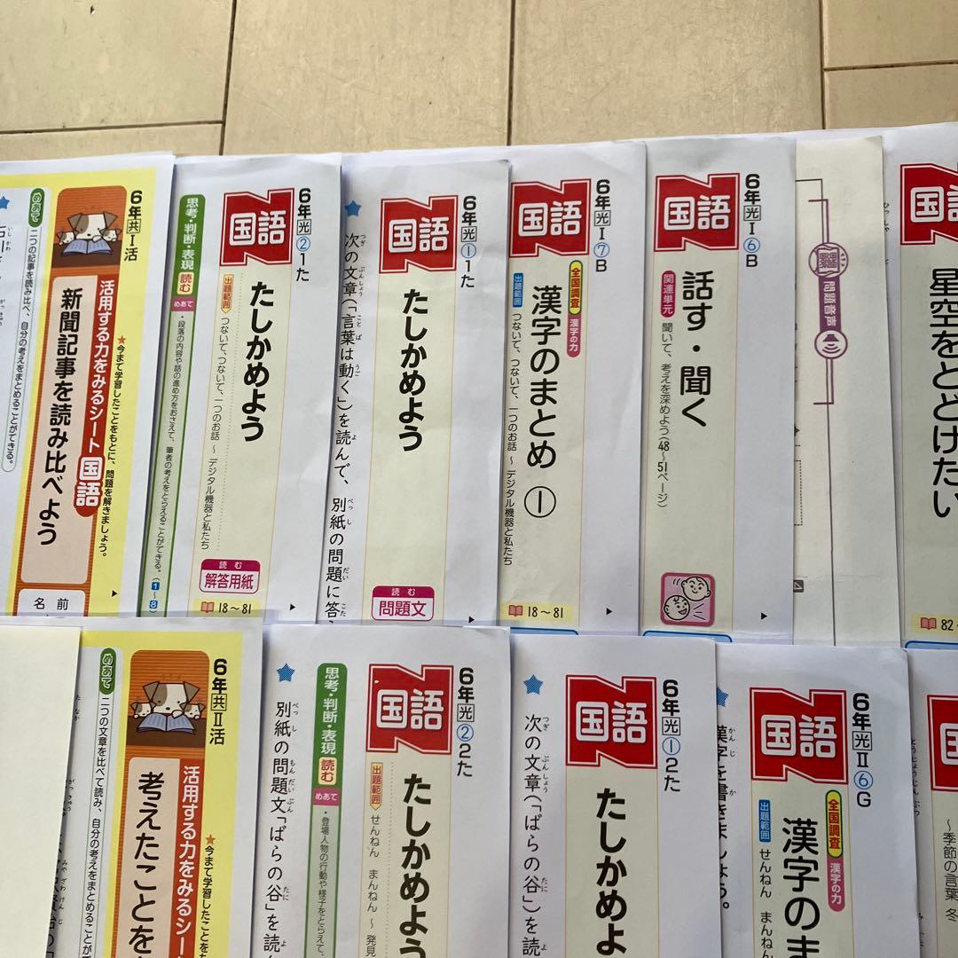 小6国語令和六年度カラーテストNぶんけい光村図書2024年〜2025年合計26枚