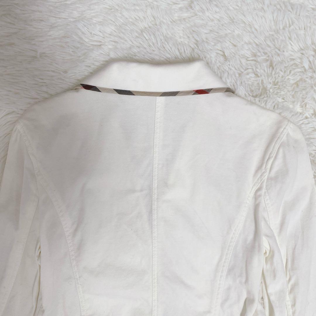 BURBERRY テーラードジャケット コットン ノバチェック切り替え 42