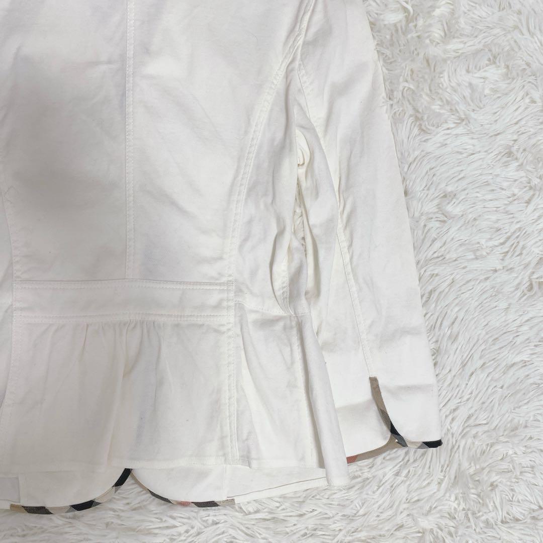 BURBERRY テーラードジャケット コットン ノバチェック切り替え 42
