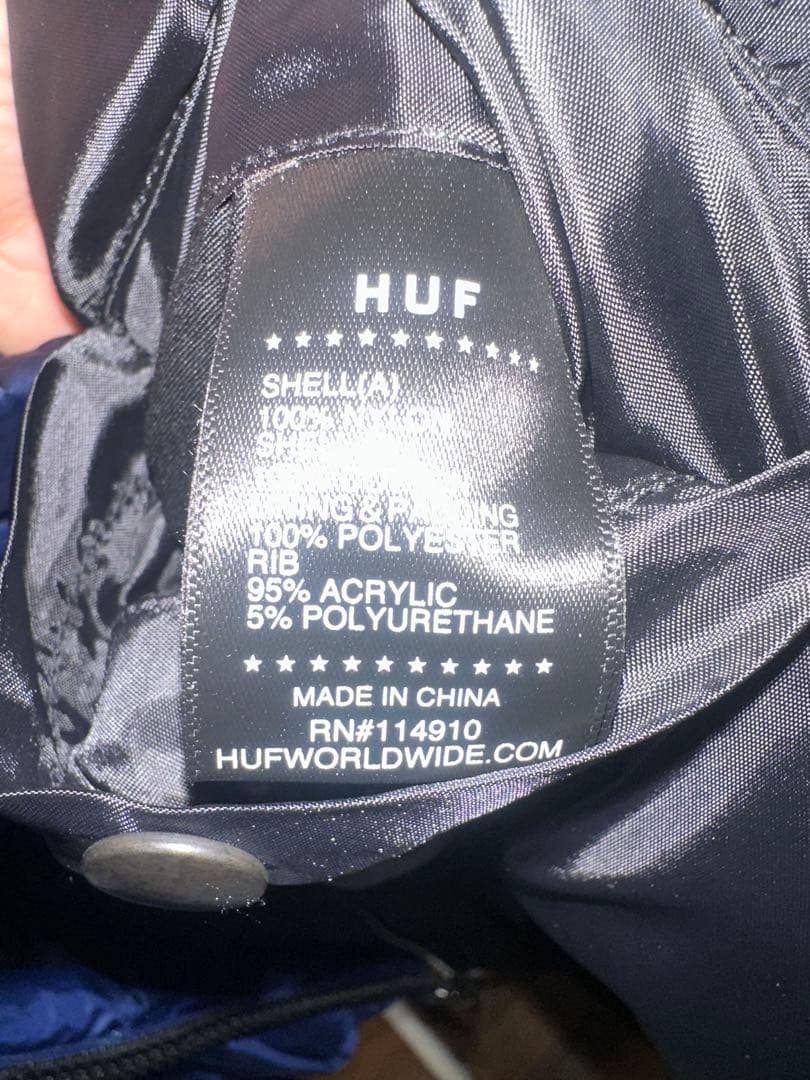 【希少】HUF ハフ MA-1 ボマージャケット DOWNHILL 黒 Mサイズ
