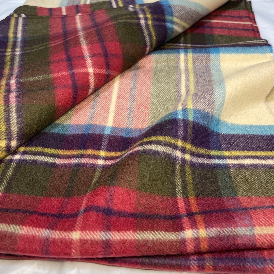 専用 新品 ジョンストンズ カシミヤ100％ 大判ストール チェック 国内正規品