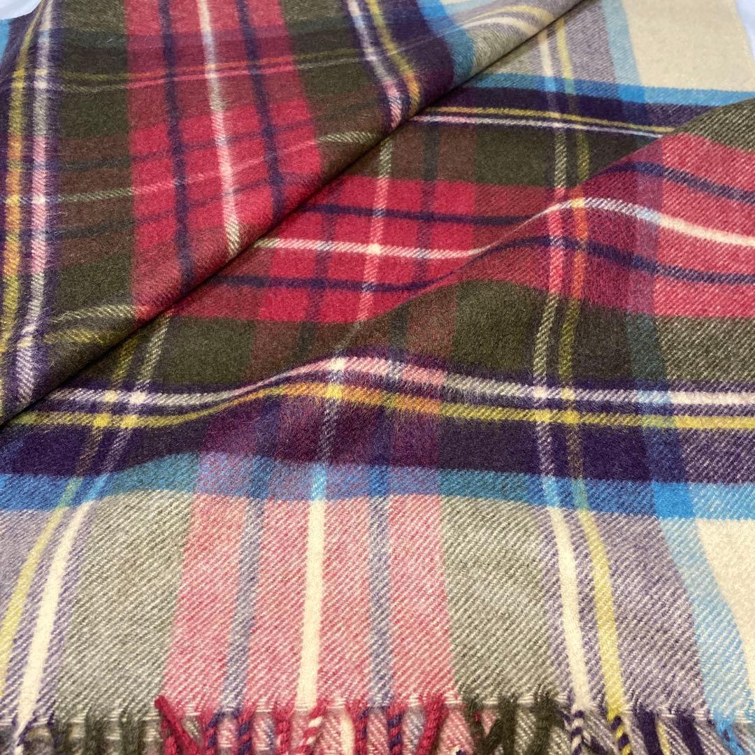 専用 新品 ジョンストンズ カシミヤ100％ 大判ストール チェック 国内正規品
