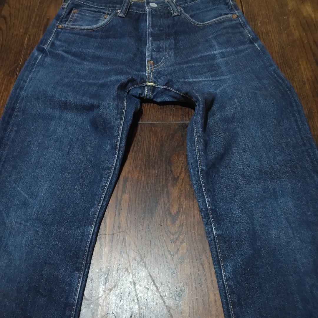 EVISUデニムパンツ 黄色いカモメ　セルビッジ赤耳、隠しリベット、日本製