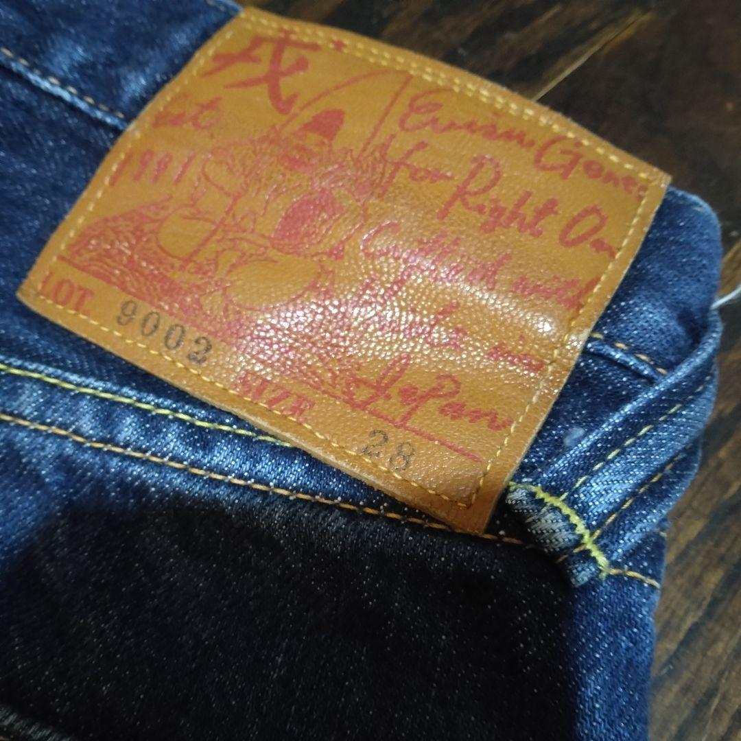 EVISUデニムパンツ 黄色いカモメ　セルビッジ赤耳、隠しリベット、日本製