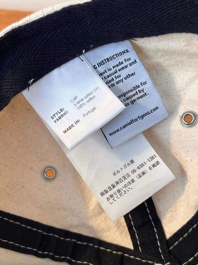 CAMIEL FORTGENS CAP 3トーン コットン 24SS FREE