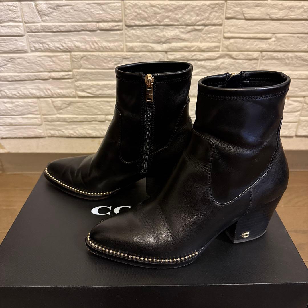【極美品】coach コーチ　黒ショートブーツ
