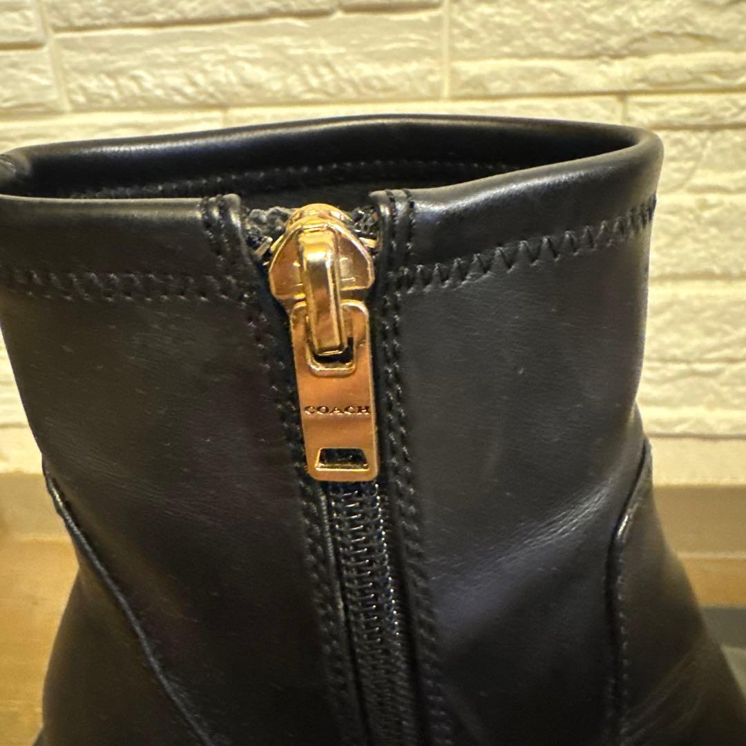 【極美品】coach コーチ　黒ショートブーツ