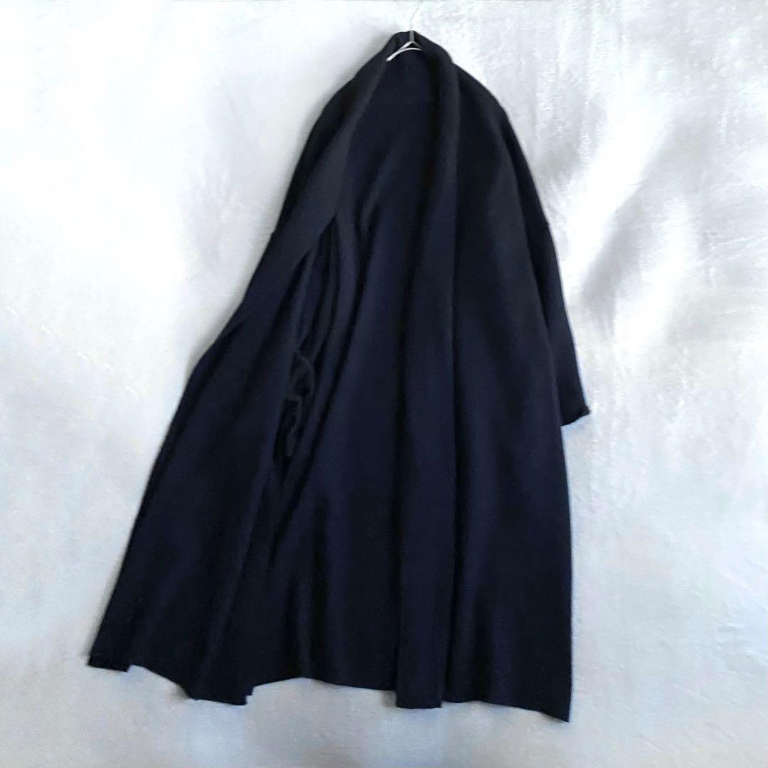 【美品✨】Deuxieme Classe スムースニットガウンコート　ネイビー