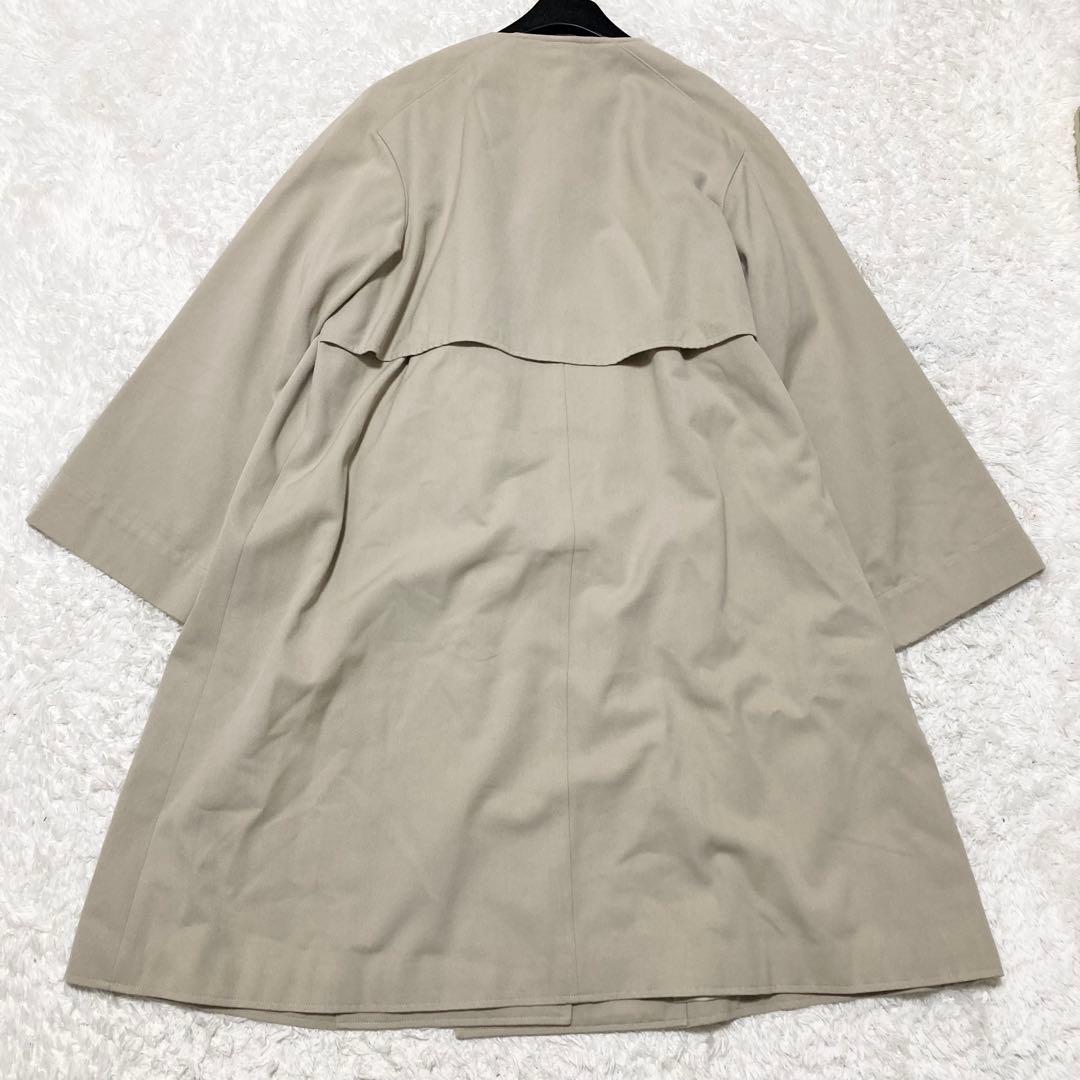 美品♡ ギャルリーヴィー コットンリネンツイル ノーカラーコート ベージュ