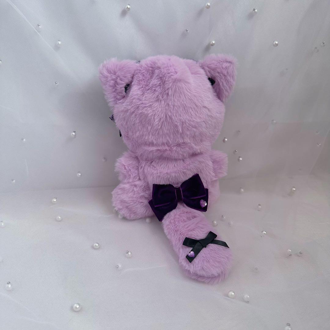 ぬい服 10~13cm おすわり ねこ ネコ耳 黒 紫