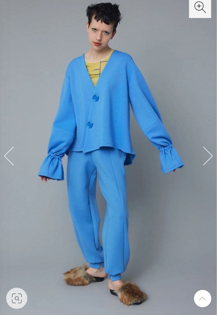 HeRIN.CYE Feels V-neck Cardigan 青　ブルー