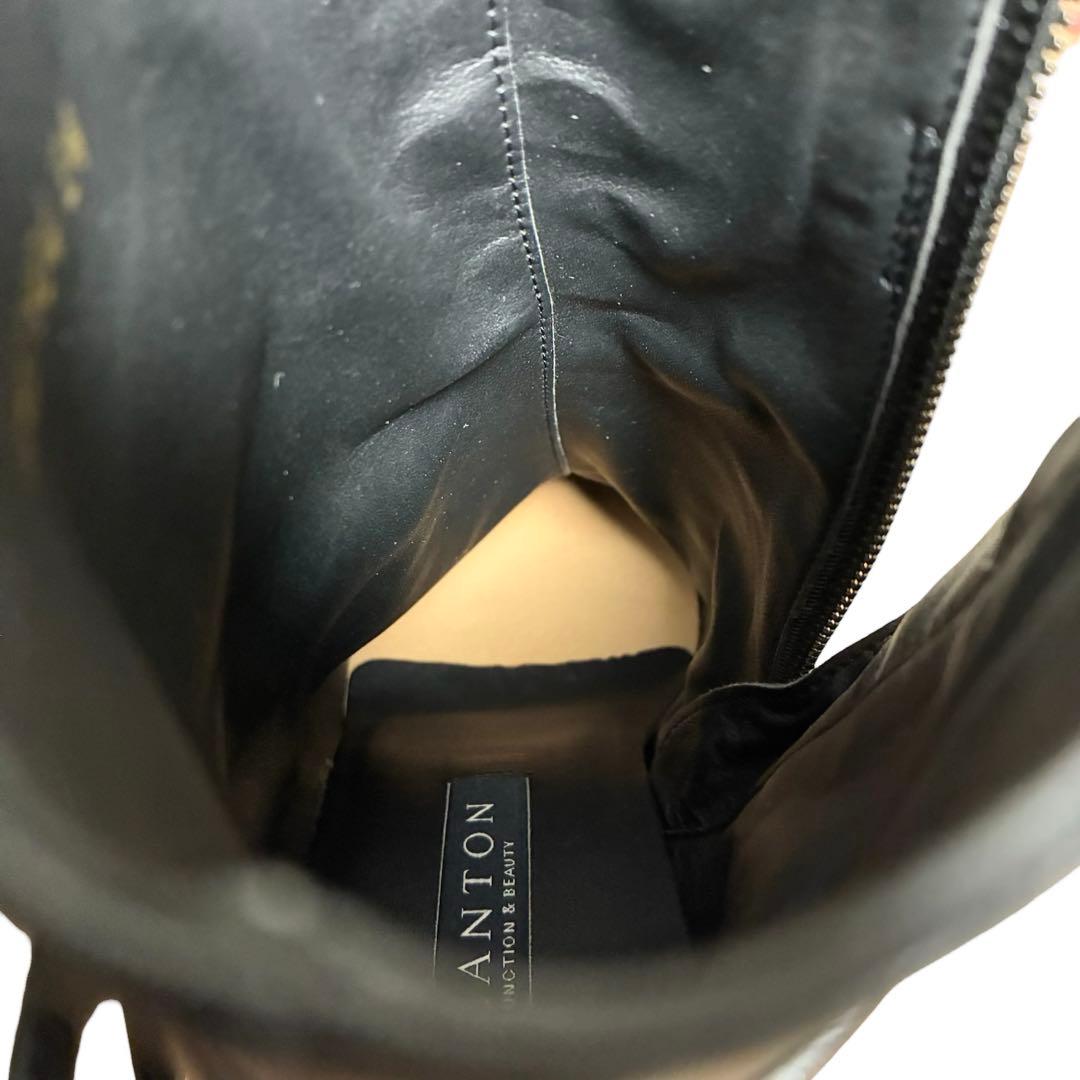 【美品】タラントンバイダイアナ ショートブーツ サイドジップ 黒カーフ