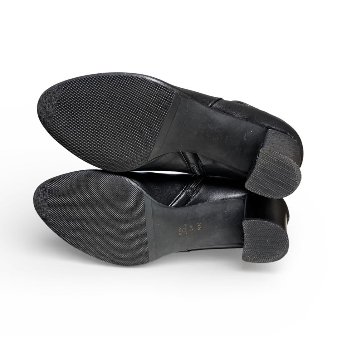 【美品】タラントンバイダイアナ ショートブーツ サイドジップ 黒カーフ