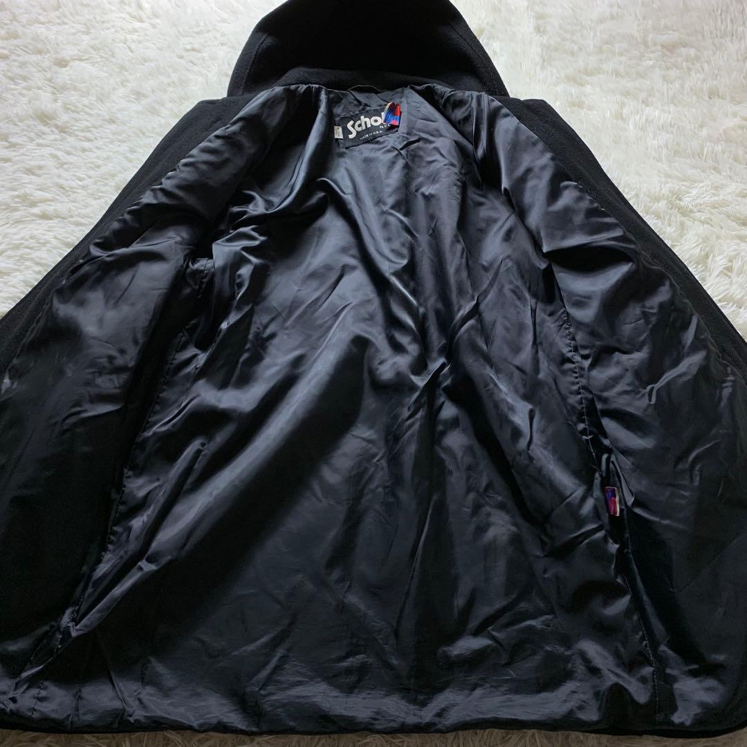 美品■schott ダッフルコート ブラック 42
