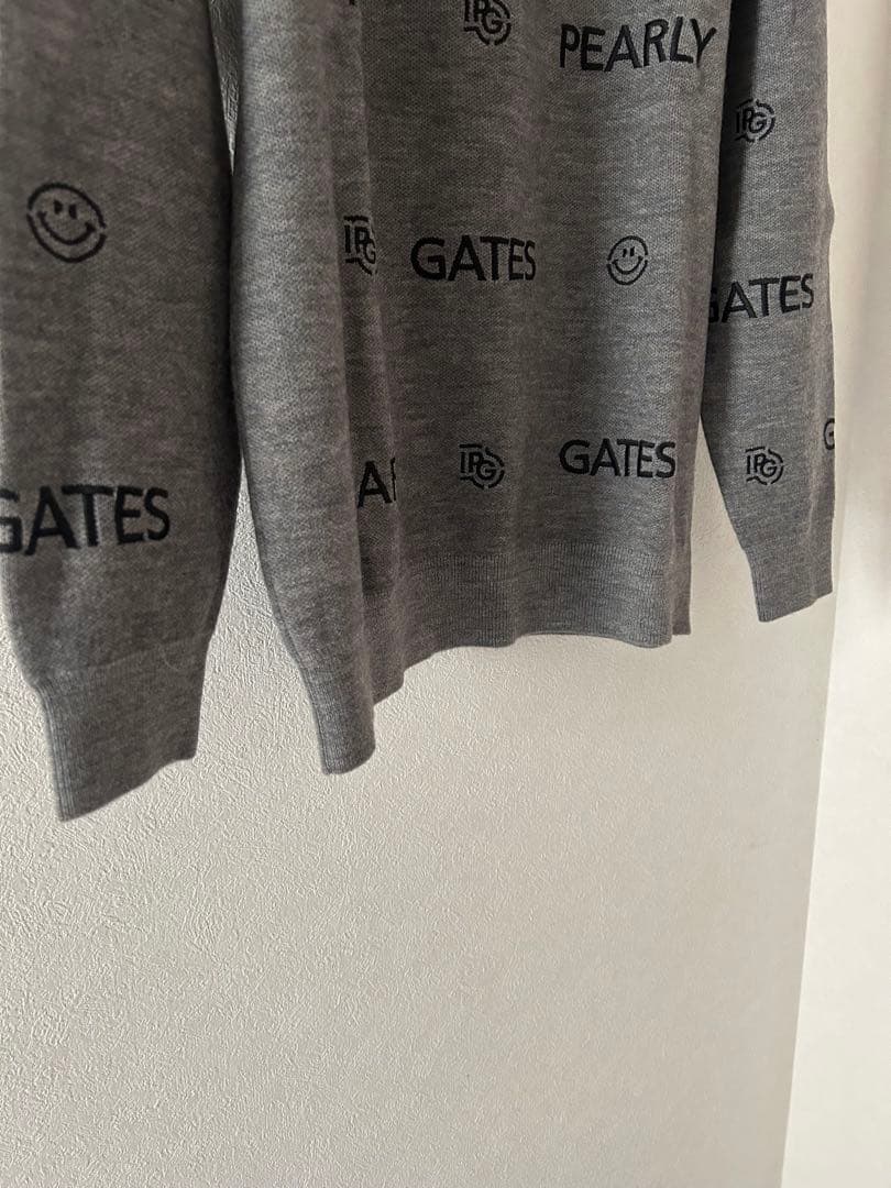 PEARLY GATES ロゴセーター グレー　パーリーゲイツ 5 メンズ
