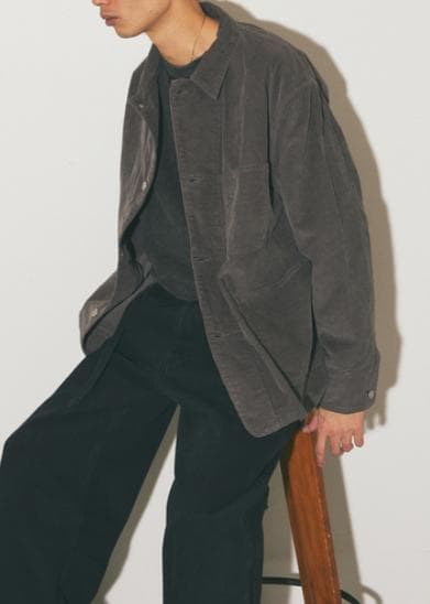美品　JOURNAL STANDARD 　グレー　コーデュロイ カバーオール　M