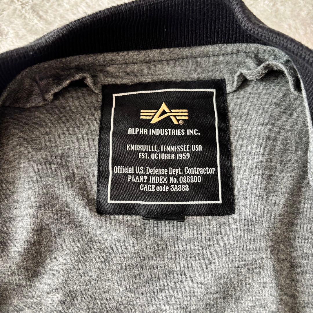 ✨️美品✨️ ALPHA INDUSTRIES MA-1 ブラック L 薄手 黒