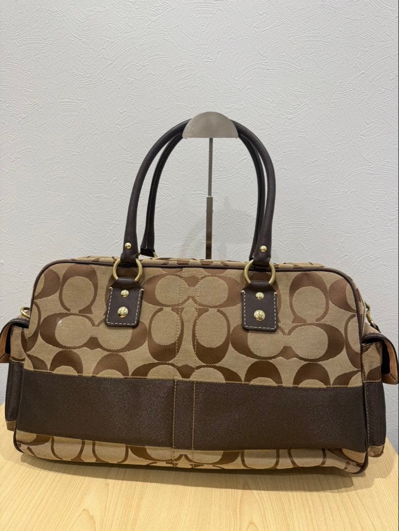 コーチ COACH ボストンバッグ　シグネチャー　キャンバス　レザー　2way