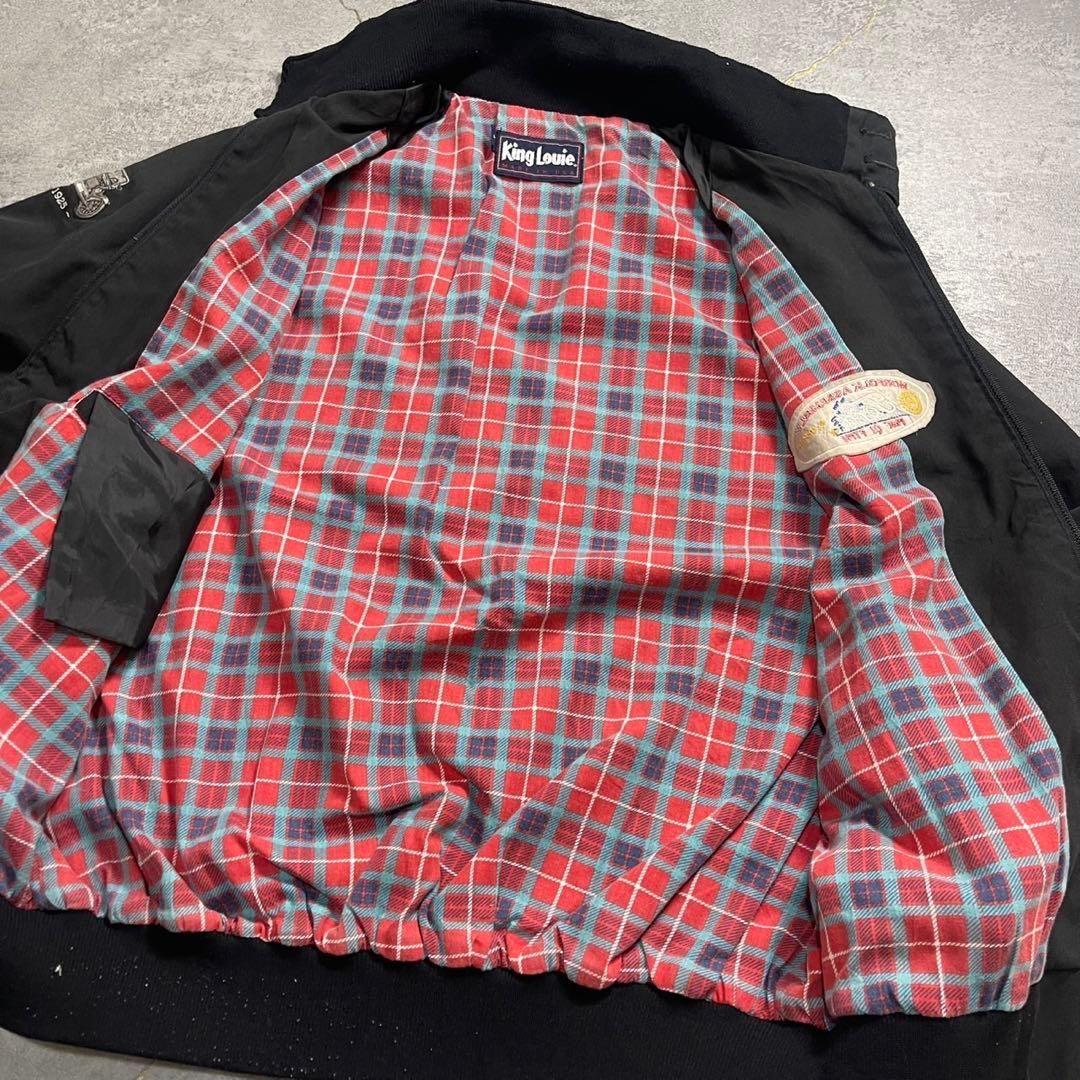 80s90sUSA製G9KingLouieブラックスイングトップFord刺繍ロゴ
