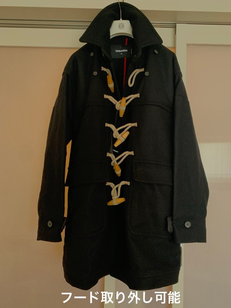 定価¥28万円 DSQUARED2 20AW ダッフル コート ウール黒48美品