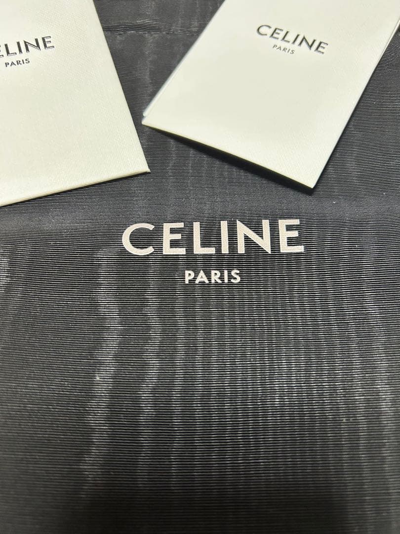 CELINE セリーヌ 二つ折り財布 グレー レザー