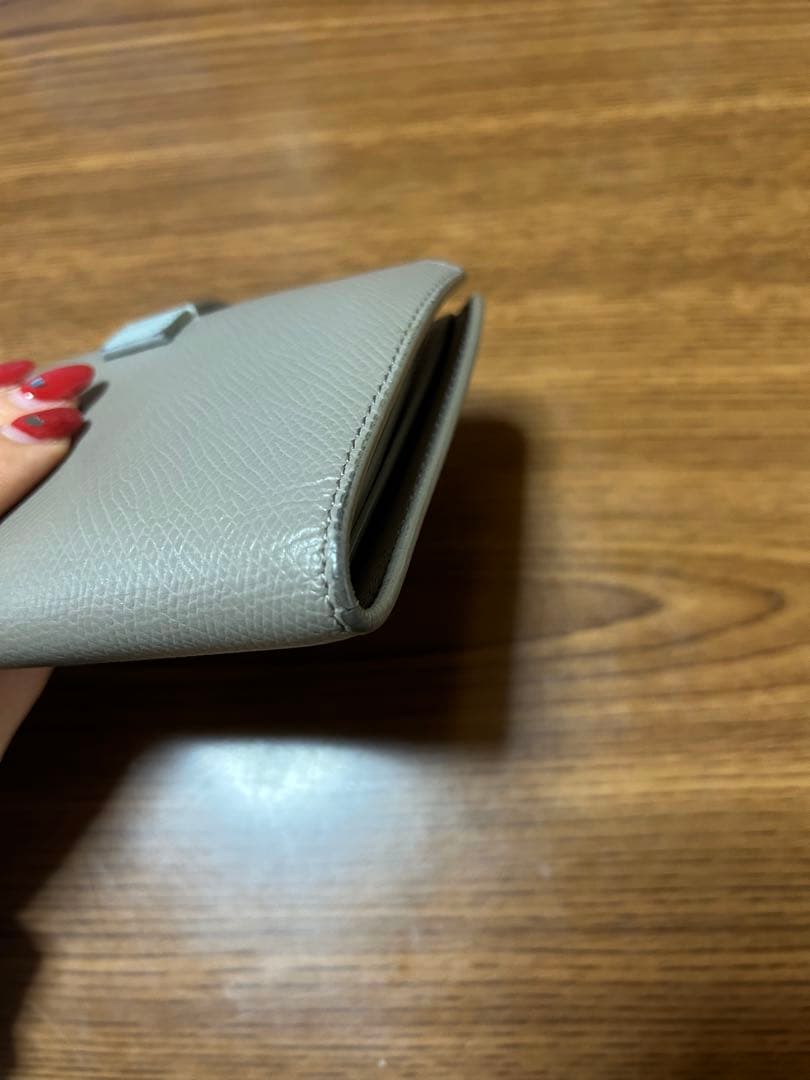 CELINE セリーヌ 二つ折り財布 グレー レザー