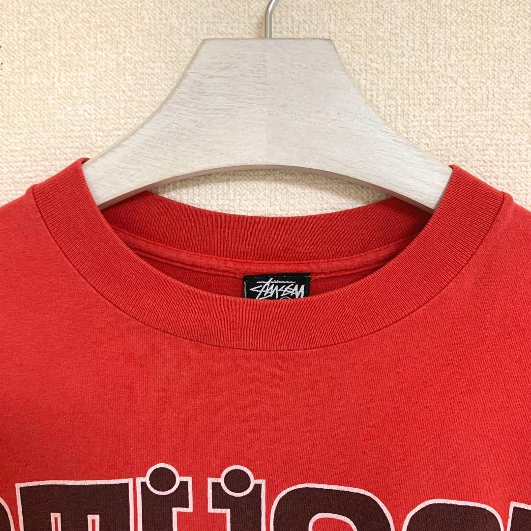 80s 前期 STUSSY USA製 黒タグ BURLY THREADS TEE