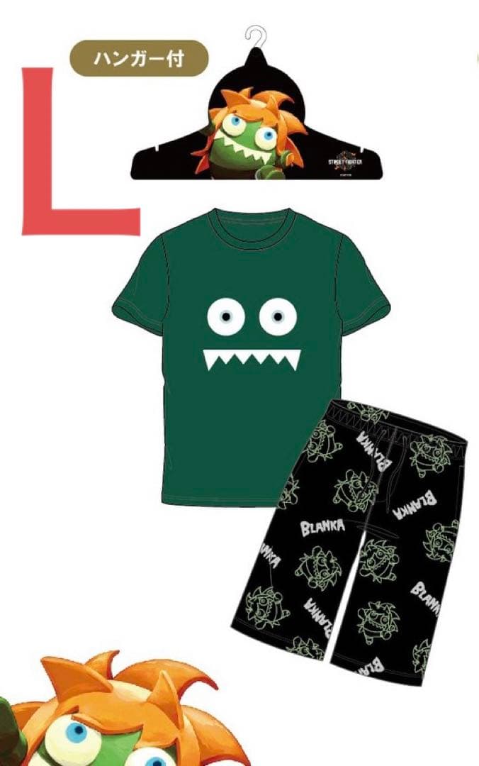 スト6 ドンキ　コラボ　ブランカ　Tシャツ　Ｌサイズ　ハーフパンツ　ハンガー