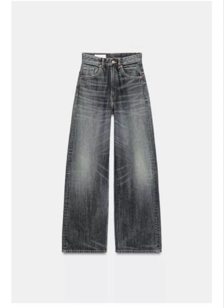 ZARA JEANS TRF EXTRA WIDE LEGハイウエスト 32
