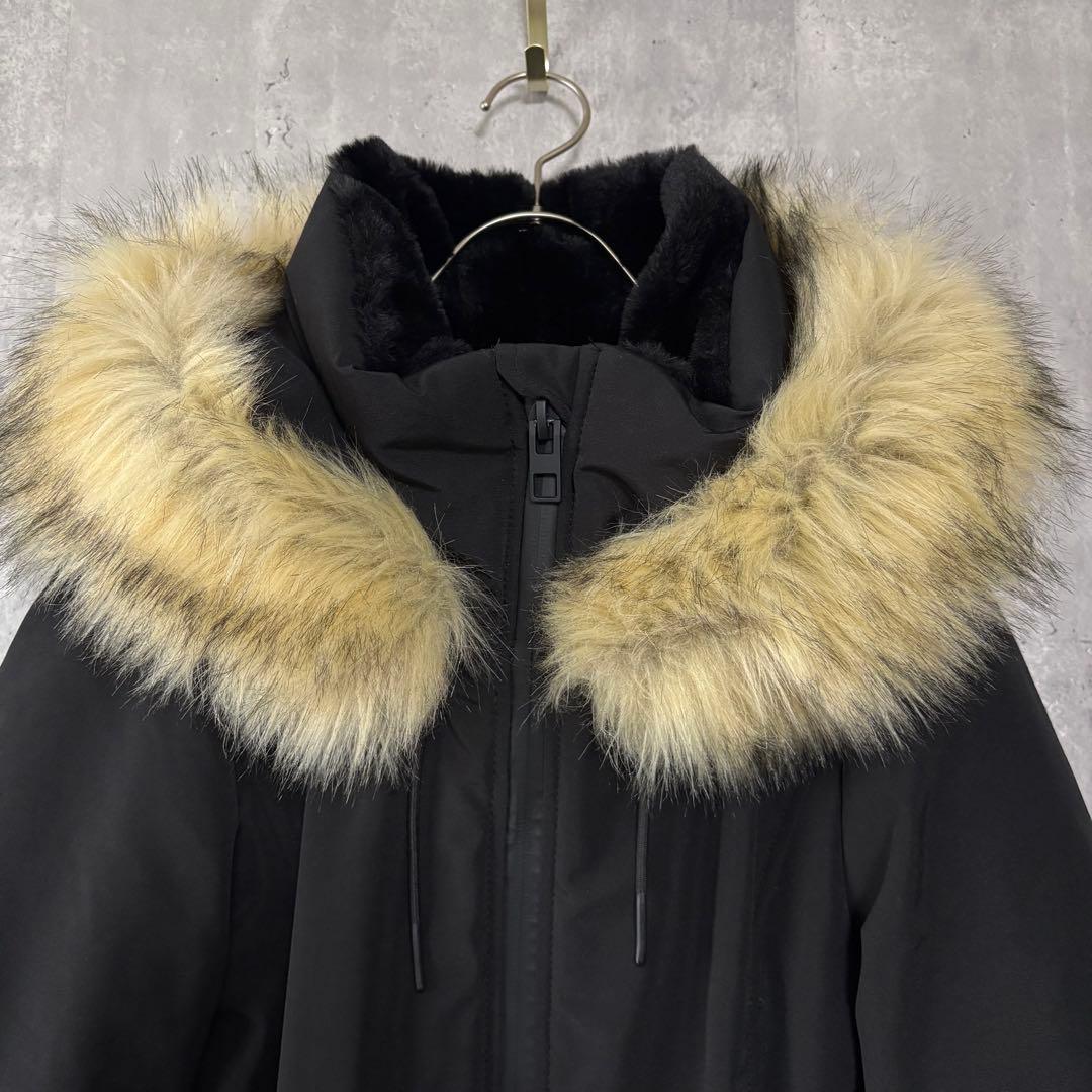 美品✨ザラ ZARA ウィンターパーカー　モッズコート　黒　防寒XS