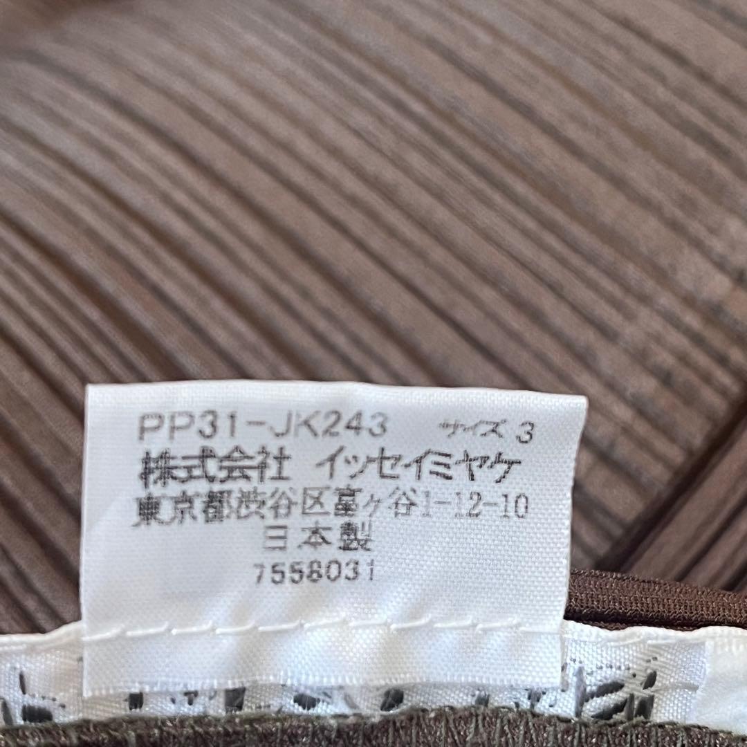 PLEATSPLEASE イッセイミヤケ トップス　カットソー 半袖 ブラウン