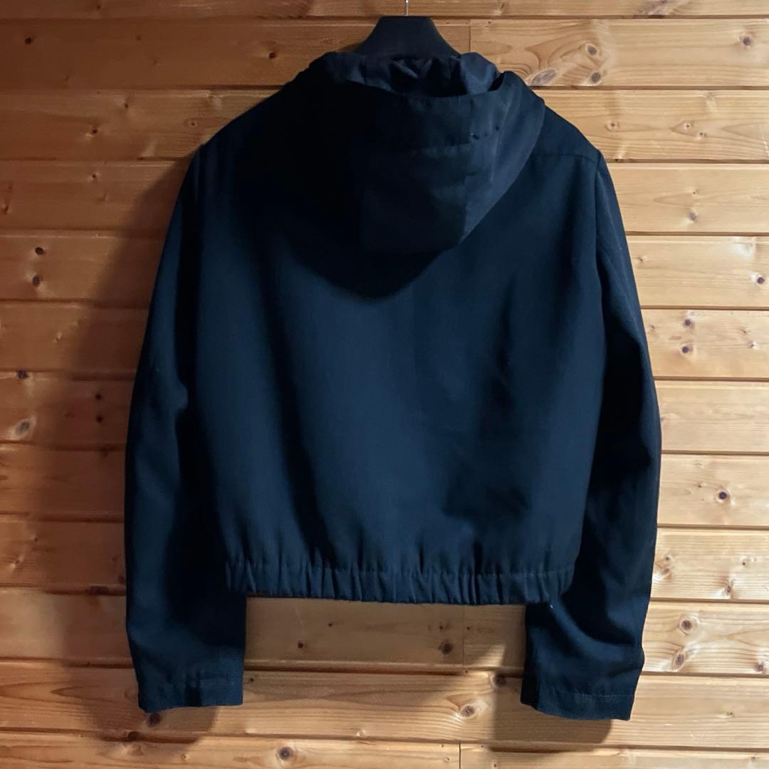 ダークビッケンバーグ【90S】フードつきショートブルゾン48ブラック系
