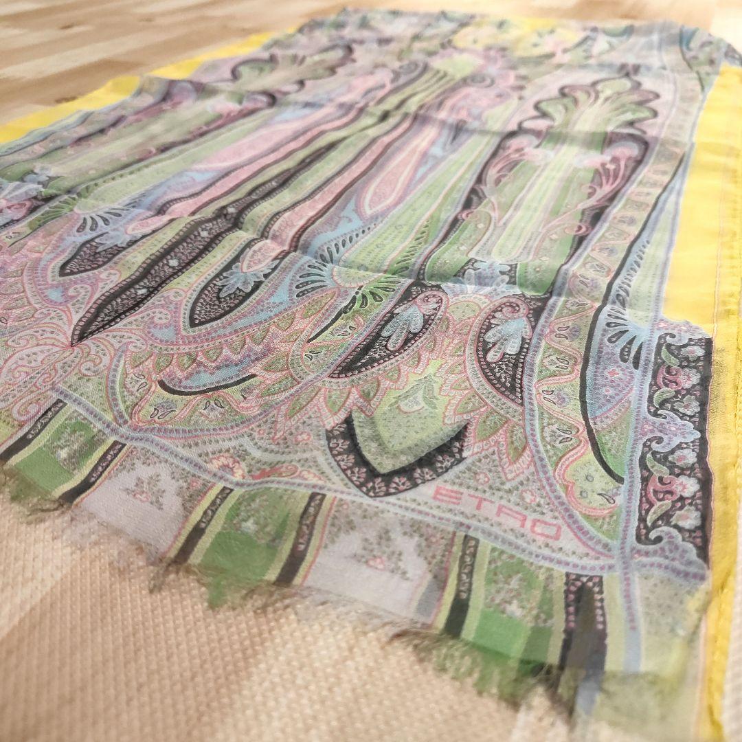 ETRO シルク100% ペイズリー柄‪☆ストール