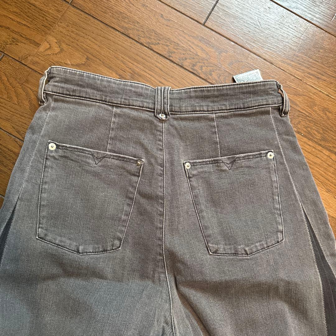 DIESEL新品 グレー ワイドパンツ サイドストライプ