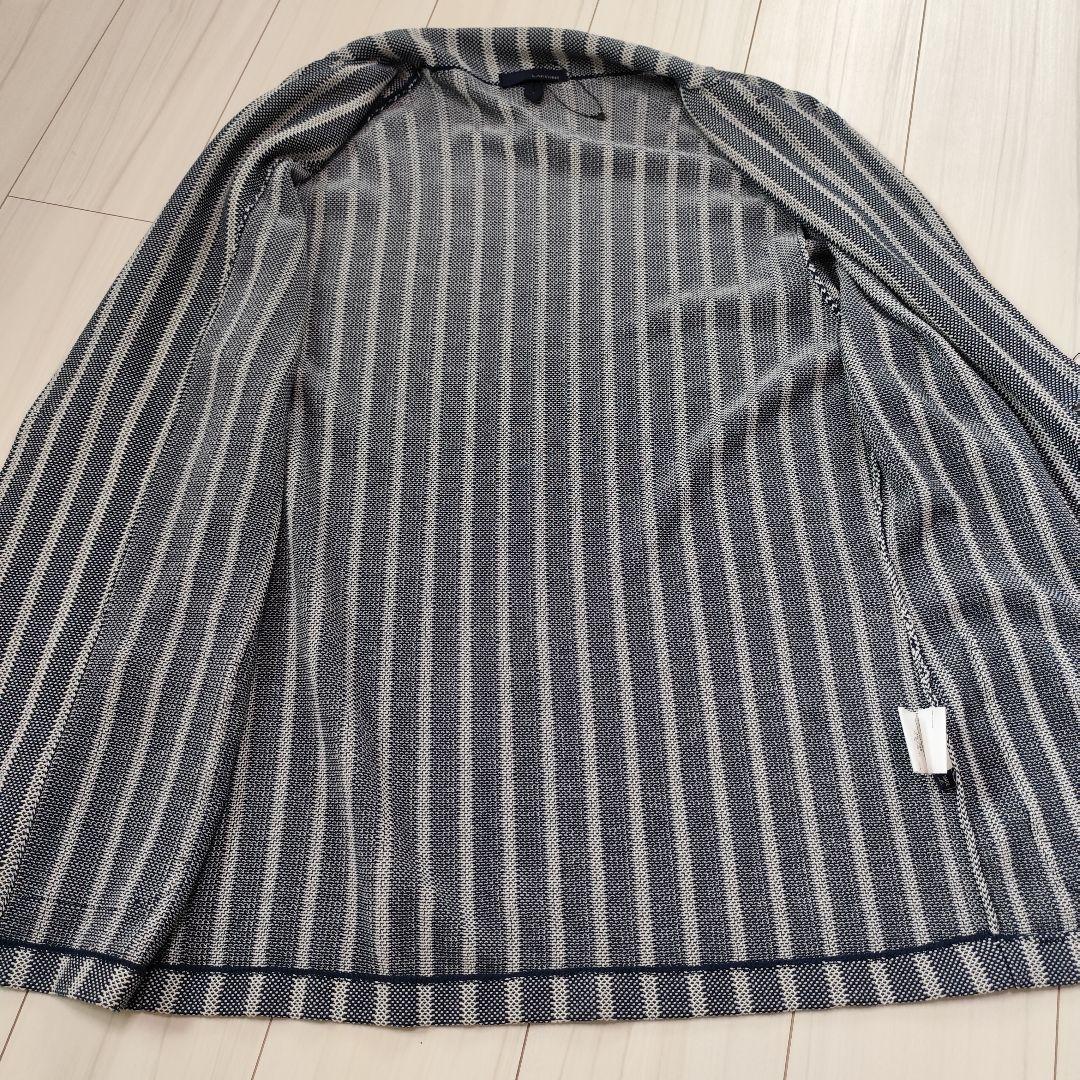新品✨️LARDINI ニットジャケット ストライプ コットン オールシーズンL
