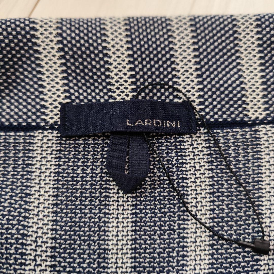 新品✨️LARDINI ニットジャケット ストライプ コットン オールシーズンL