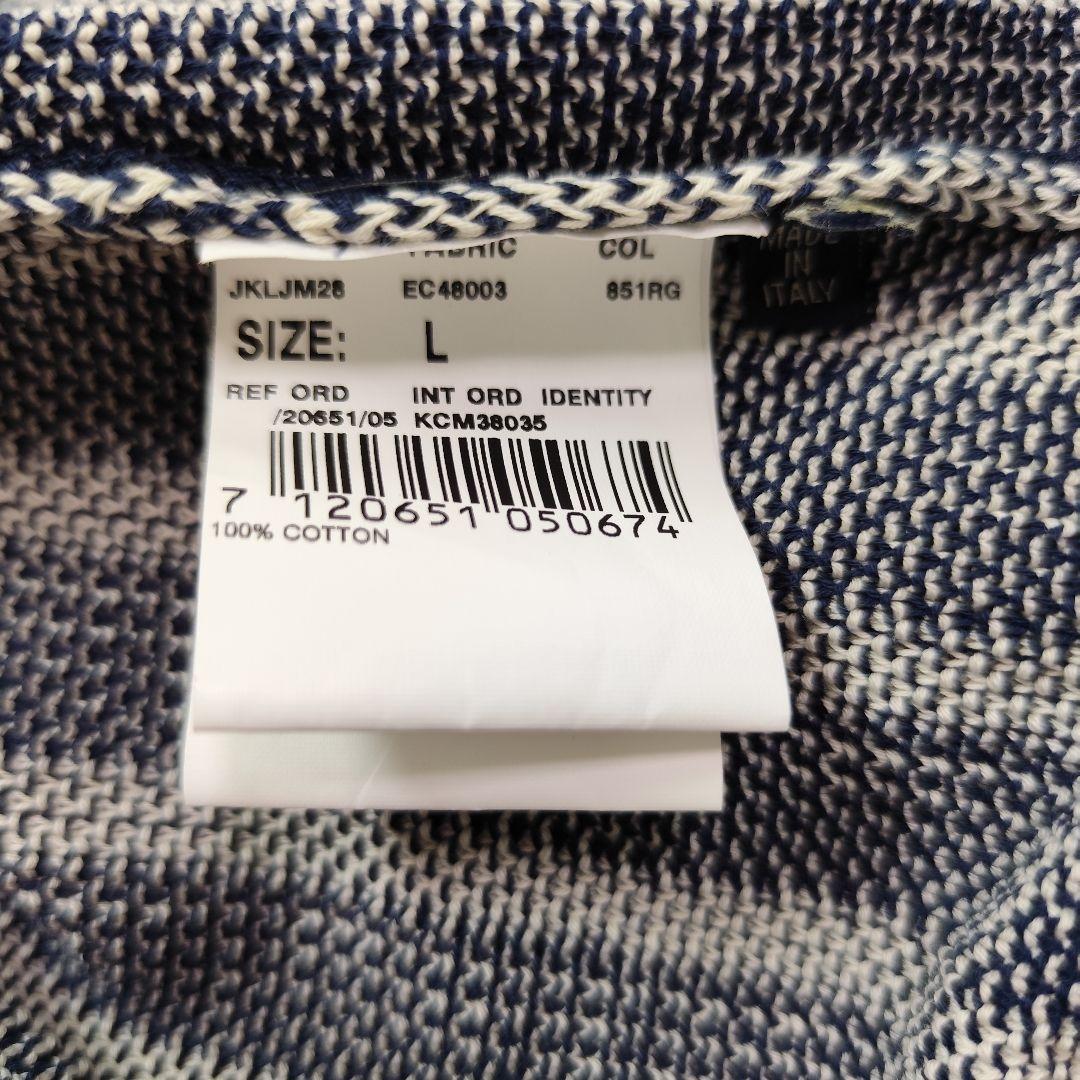 新品✨️LARDINI ニットジャケット ストライプ コットン オールシーズンL