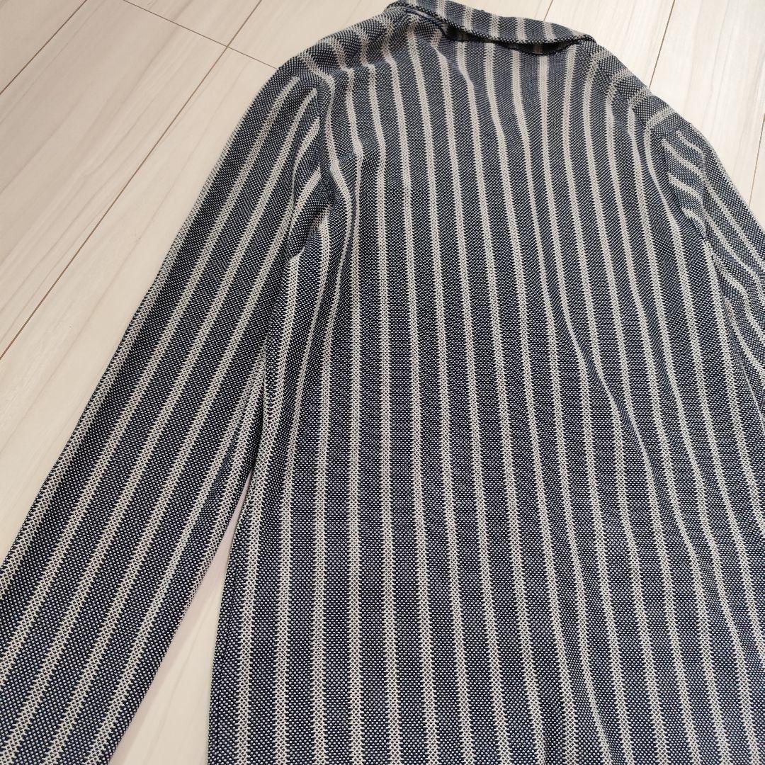 新品✨️LARDINI ニットジャケット ストライプ コットン オールシーズンL