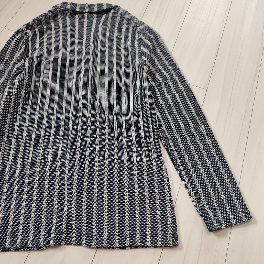 新品✨️LARDINI ニットジャケット ストライプ コットン オールシーズンL