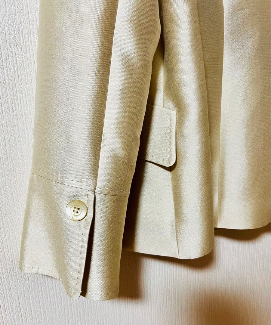 ●レリアン●シルクのジャケット　フォーマル　ベージュ系 9号 日本製
