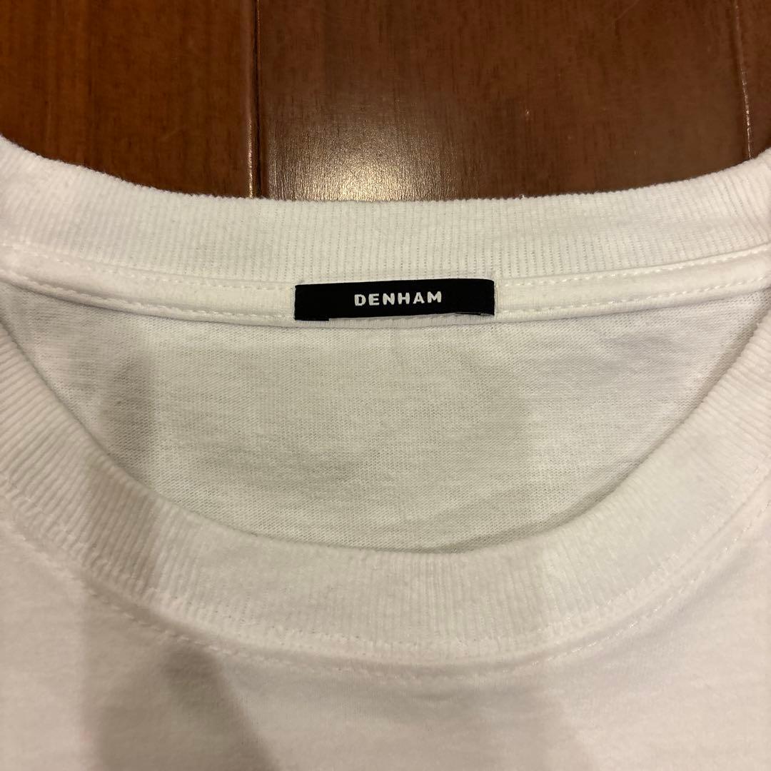DENHAM ホワイト 長袖 Tシャツ