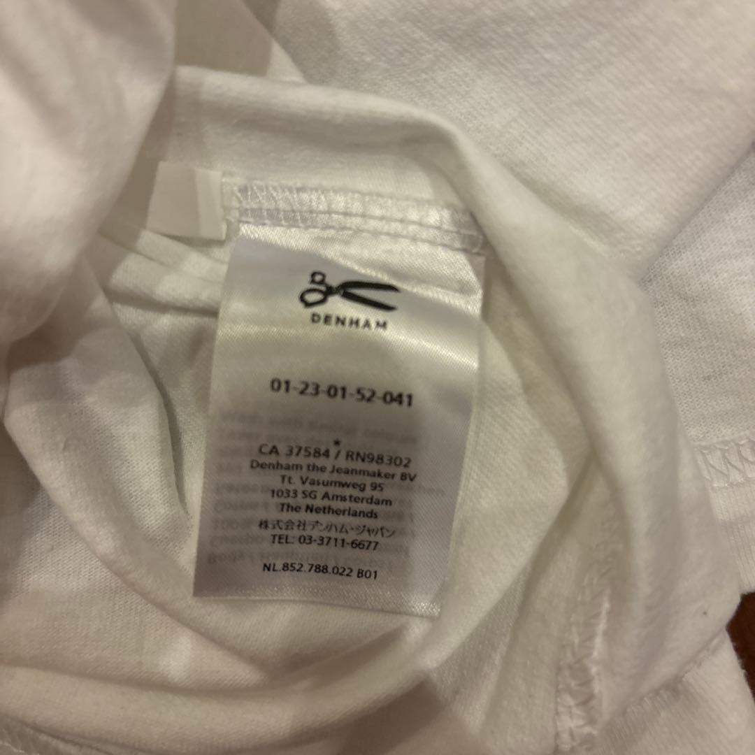 DENHAM ホワイト 長袖 Tシャツ