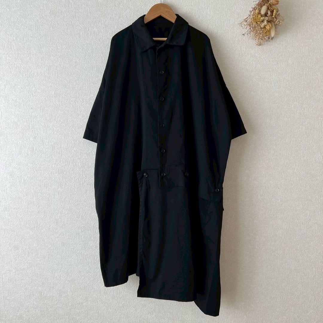 Y'S BORN PRODUCT 2025 コットンツイルアシメドレス 黒