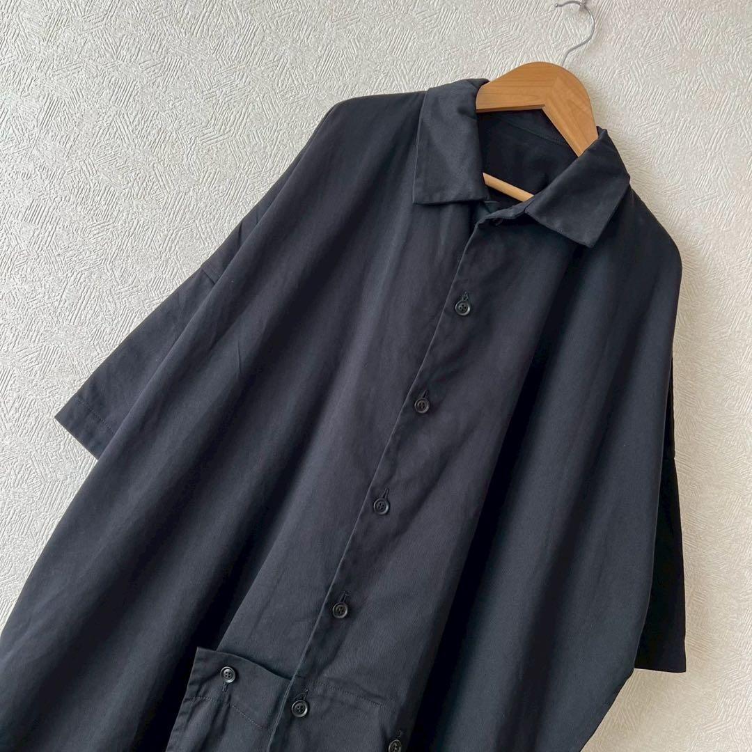 Y'S BORN PRODUCT 2025 コットンツイルアシメドレス 黒