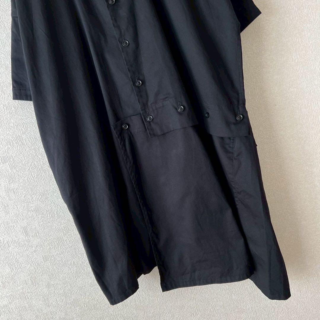 Y'S BORN PRODUCT 2025 コットンツイルアシメドレス 黒