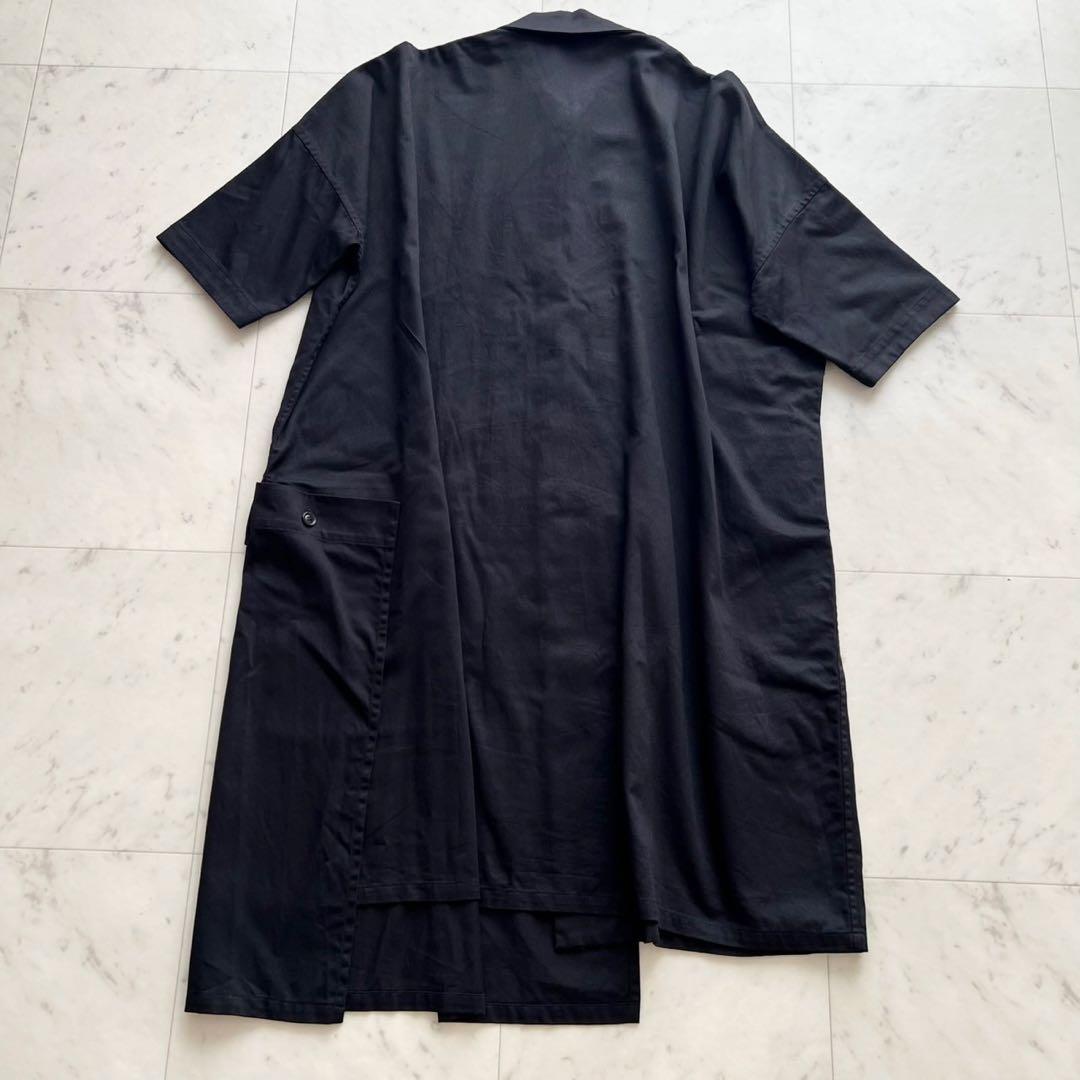Y'S BORN PRODUCT 2025 コットンツイルアシメドレス 黒