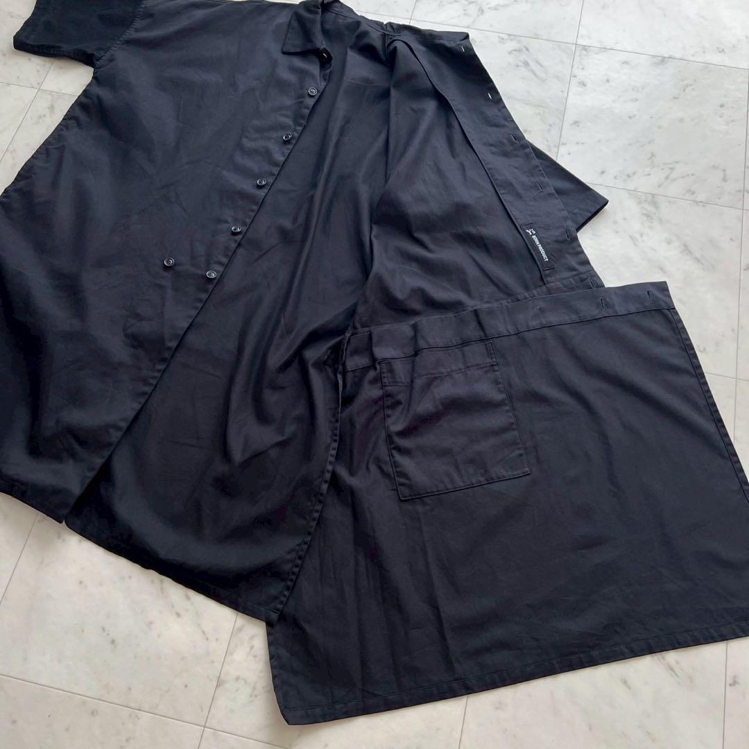 Y'S BORN PRODUCT 2025 コットンツイルアシメドレス 黒