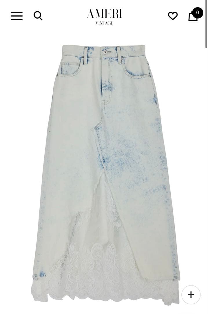 スカート REMAKE LIKE DENIM LACE LAYERED SKIRT 25