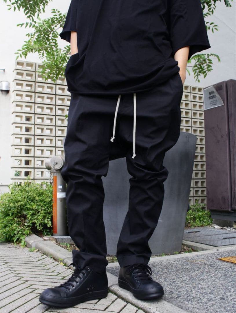 Rick Owens ドローストリングロングパンツ TE素材 46 pods